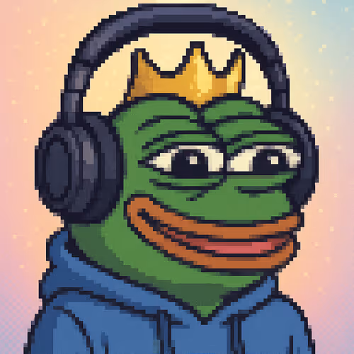 Pepe the Chill King: Crypto Beats & Crown