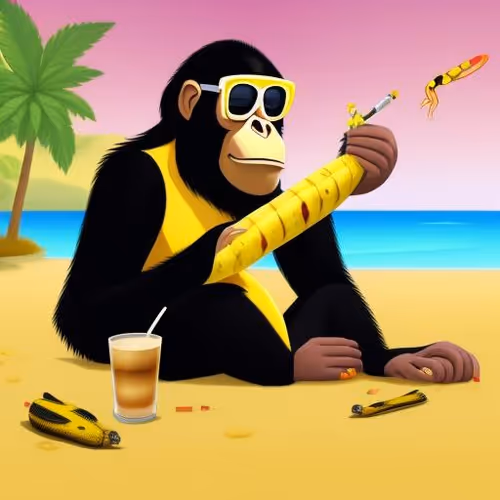 Ape with banana
