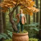 Trump's Statue in a Flowerpot