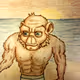 Monkey On A Beach