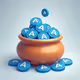 Pot of coins