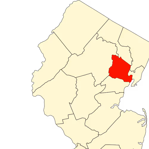 Map of Essex County, NJ