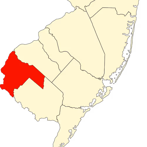Map of Salem County, NJ