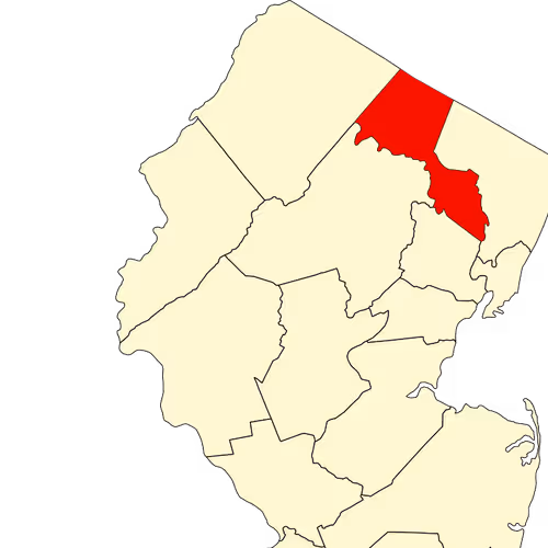 Map of Passaic County, NJ