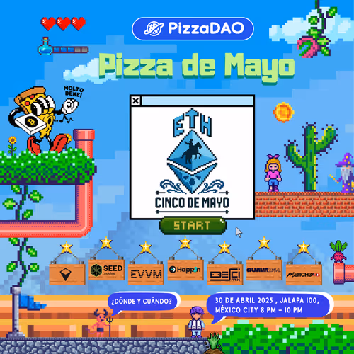 Pizza De Mayo 2025 로고