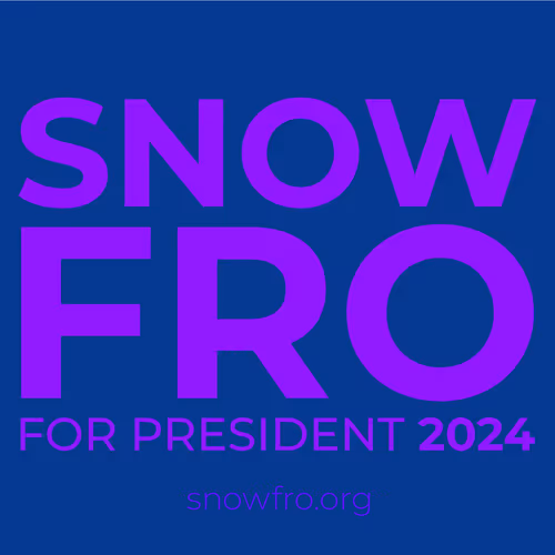 Snowfro For President By Michael Little Mikey