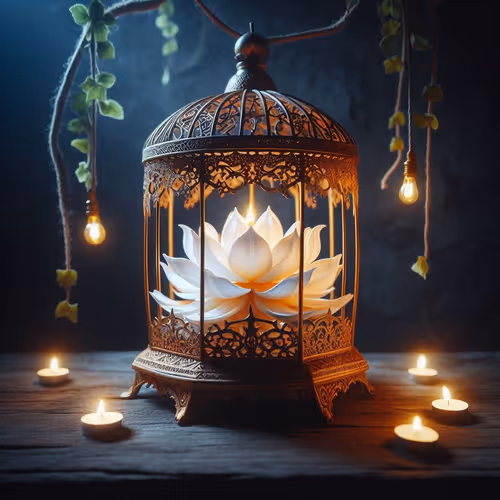 Flame Flower in a Cage
