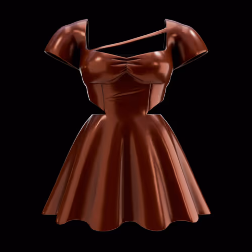 Red Slit Minidress