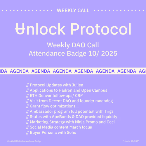 Unlock DAO Call 10/2025