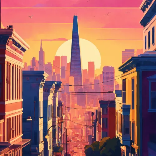 city ​​in colors