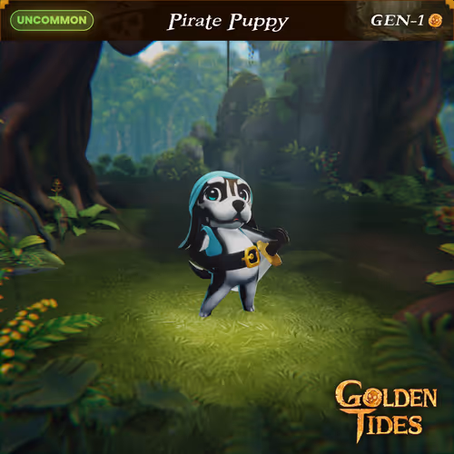 Golden Tides Gen1 Pirate Puppy Pets