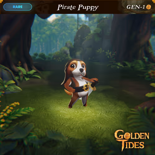 Golden Tides Gen1 Pirate Puppy Pets