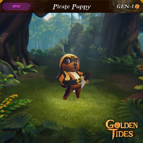 Golden Tides Gen1 Pirate Puppy Pets