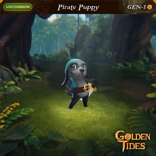 Golden Tides Gen1 Pirate Puppy Pets