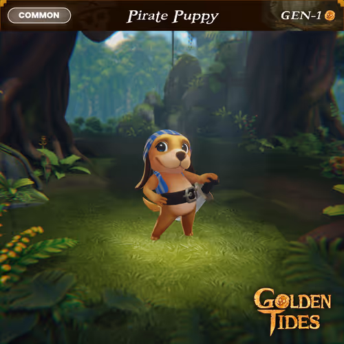 Golden Tides Gen1 Pirate Puppy Pets