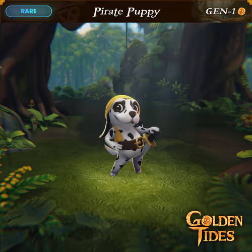 Golden Tides Gen1 Pirate Puppy Pets