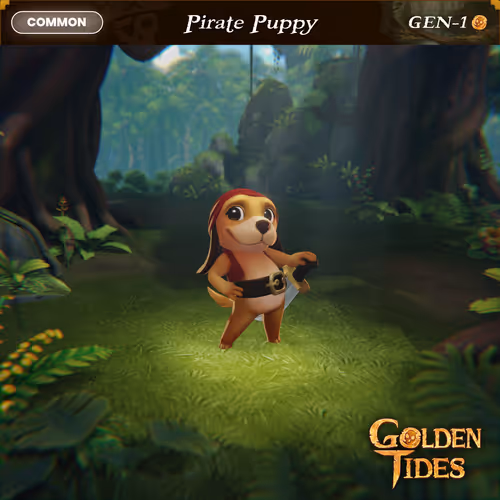 Golden Tides Gen1 Pirate Puppy Pets