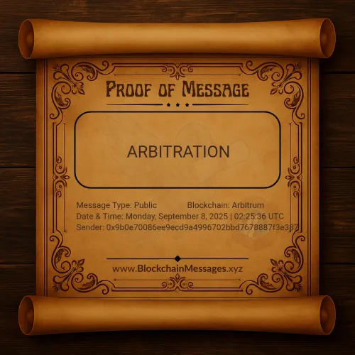 Blockchain Messages Arbitrum