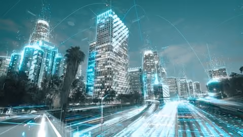 Digital city concept. Artificial Intelligence technology i