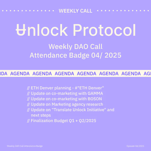 Unlock DAO Call 04/2025