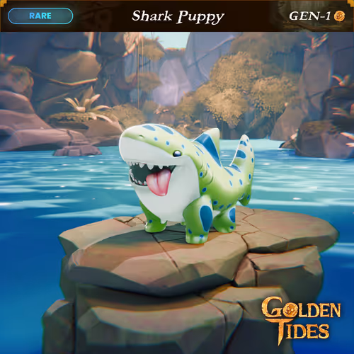 Golden Tides Gen1 Shark Puppy Pets