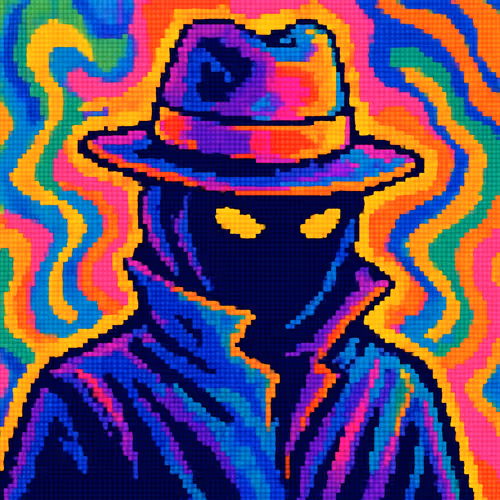 Mysterious Man Pixel art (Portrait)