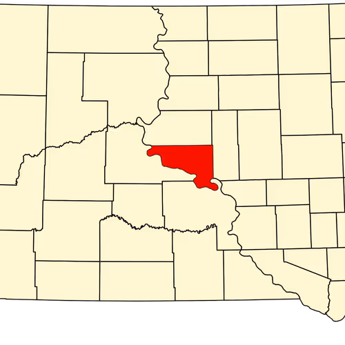Hughes County Map