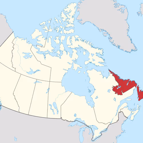 Map of Newfoundland and Labrador