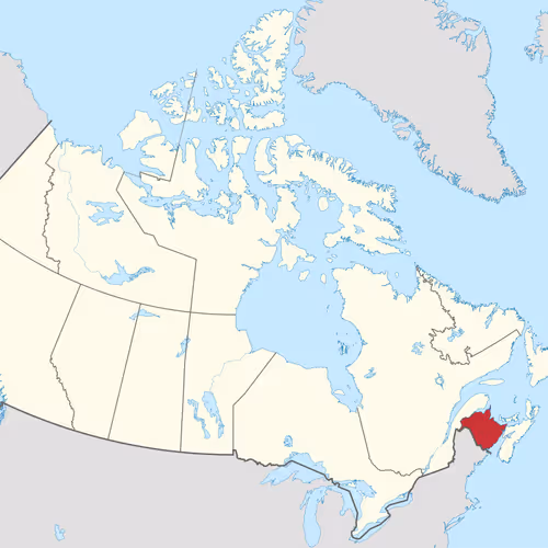 Map of New Brunswick