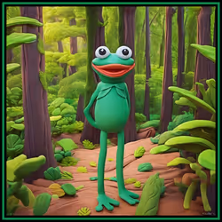 Frog in Forest - Smiling Friendly