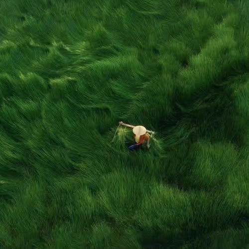 field with green grass