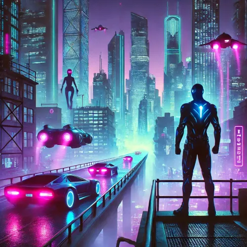 Cyberpunk Skyline Vigilante