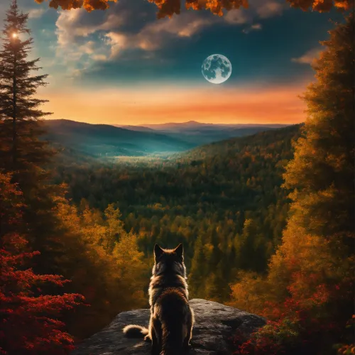 Wolf on mounting