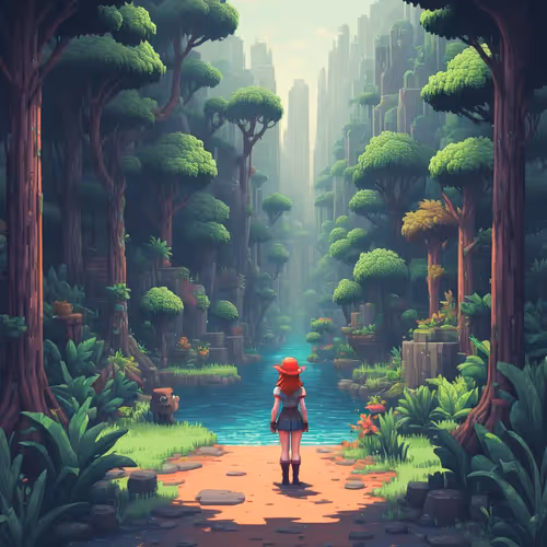 Spring Summer Pixel Art