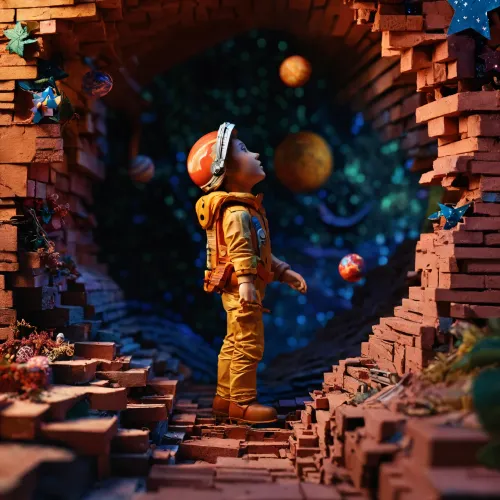 The boy in the mysterious hole