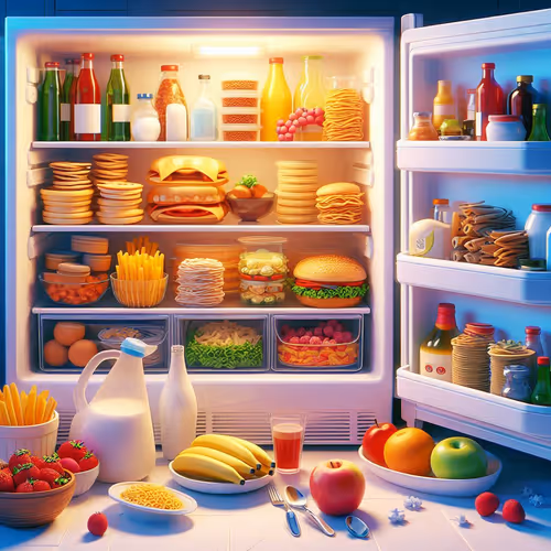 Inside the refrigerator - frozen food version