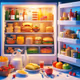 Inside the refrigerator - frozen food version