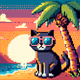 Cool Pixel Cats
