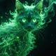 Green Mystical Cat