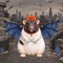 Fat Cat Bat Rat Wif Hat #07740