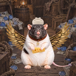 Fat Cat Bat Rat Wif Hat #00668