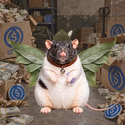 Fat Cat Bat Rat Wif Hat #05553