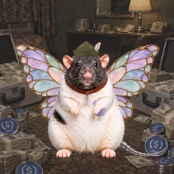 Fat Cat Bat Rat Wif Hat #01788