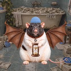 Fat Cat Bat Rat Wif Hat #01782