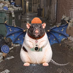 Fat Cat Bat Rat Wif Hat #07447