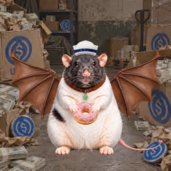 Fat Cat Bat Rat Wif Hat #07749