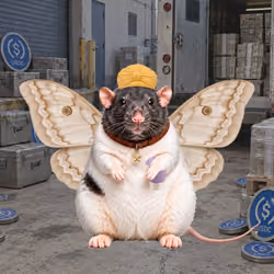 Fat Cat Bat Rat Wif Hat #00178