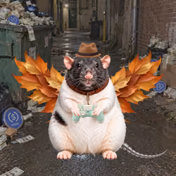 Fat Cat Bat Rat Wif Hat #02837