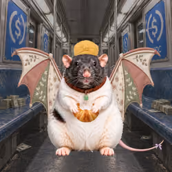 Fat Cat Bat Rat Wif Hat #01617