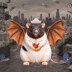 Fat Cat Bat Rat Wif Hat #00855